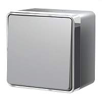 Werkel Выключатель одноклавишный влагозащищенный Gallant (серебряный) / W5010206