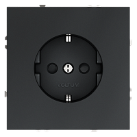 Розетка электрическая с заземлением и шторками Voltum S70 VLS040207