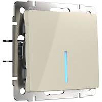 Werkel Выключатель одноклавишный с подсветкой (слоновая кость) / W1110103