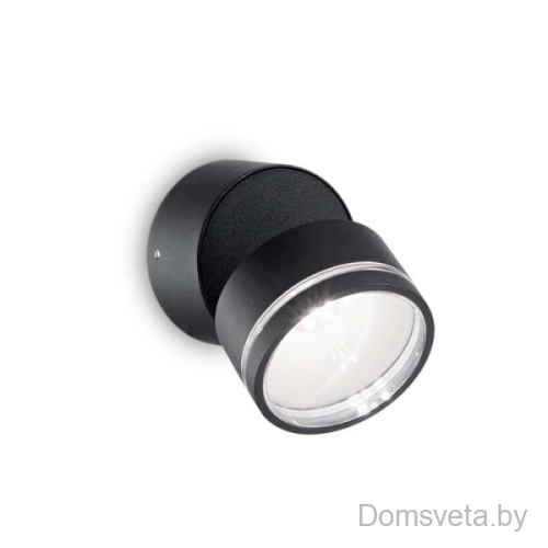 Уличный настенный светильник Ideal Lux OMEGA AP ROUND NERO 4000K 285504 - цена и фото