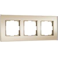 Werkel Рамка на 3 поста (шампань soft-touch, Senso) / W0033111