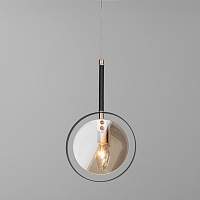 Подвесной светильник со стеклянным плафоном Eurosvet Gallo 50121/1 черный - цена и фото