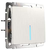 Werkel Выключатель одноклавишный с подсветкой (перламутровый рифленый) / W1110113