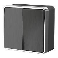 Werkel Выключатель двухклавишный Gallant (графит рифленый) / W5020004