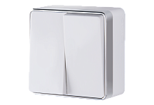 Werkel Выключатель двухклавишный Gallant (белый) / W5020001