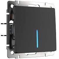 Werkel Выключатель одноклавишный проходной с подсветкой (черный матовый) / W1112108