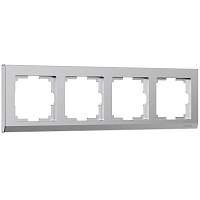 Werkel Рамка на 4 поста (серебряный матовый, Stark) / W0041865