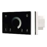 Панель Sens SMART-P79-DIM Black (230V, 4 зоны, 2.4G) Arlight 028399 - цена и фото