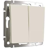 Werkel Выключатель двухклавишный с самовозвратом (айвори матовый) / W1122462