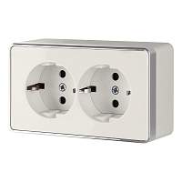 Werkel Розетка двойная с заземлением Gallant (слоновая кость) / W5072103