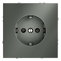 Розетка электрическая с заземлением и шторками Voltum S70 VLS040206