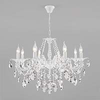 Подвесная люстра с хрусталем Eurosvet Veletta 10108/8 белый/прозрачный хрусталь Strotskis (a045452) - цена и фото
