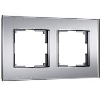 Werkel Рамка на 2 поста (серебряный soft-touch, Senso) / W0023106
