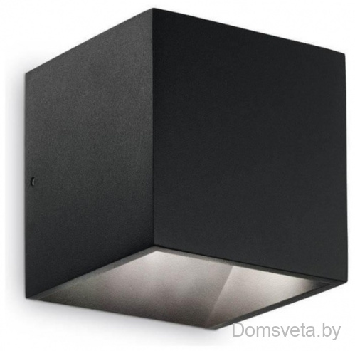 Уличный настенный светодиодный светильник Ideal Lux Rubik Ap1 Nero 4000K 142302 - цена и фото