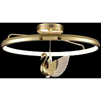 Потолочная люстра LED с пультом Wertmark WE466.02.327 LETIZIA 4+35 Вт LED 3000K/4000K/6000K золото - цена и фото