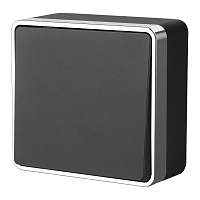 Werkel Выключатель одноклавишный Gallant (черный/хром) / W5010035