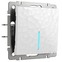 Werkel Выключатель одноклавишный с подсветкой (белый, Hammer) / W1210101
