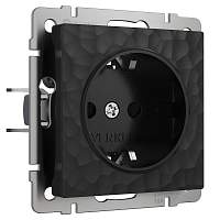 Werkel Розетка с заземлением (черный, Hammer) / W1271008