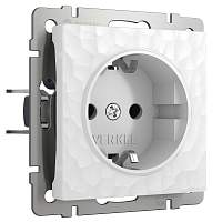 Werkel Розетка с заземлением и шторками (белый, Hammer) / W1271101