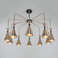 Eurosvet Люстра в стиле лофт 316/10 латунь / черный - цена и фото