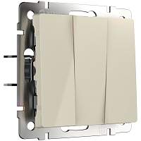 Werkel Выключатель трехклавишный (слоновая кость) / W1130003