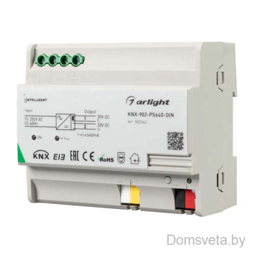 INTELLIGENT ARLIGHT Блок питания шины KNX-902-PS640-DIN (230V, 640mA) Arlight 025542 - цена и фото