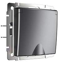 Werkel Розетка влагозащ. с зазем. с защит. крышкой и шторками (графит матовый) / W1171264