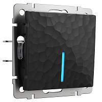 Werkel Выключатель одноклавишный проходной с подсветкой (черный, Hammer) / W1212108