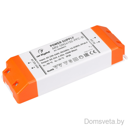 Блок питания ARV-SN24150-PFC-B (24V, 6.25A, 150W) Arlight 026404(1) - цена и фото