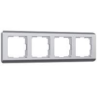 Werkel Рамка на 4 поста (серебряный, Stream) / W0042106